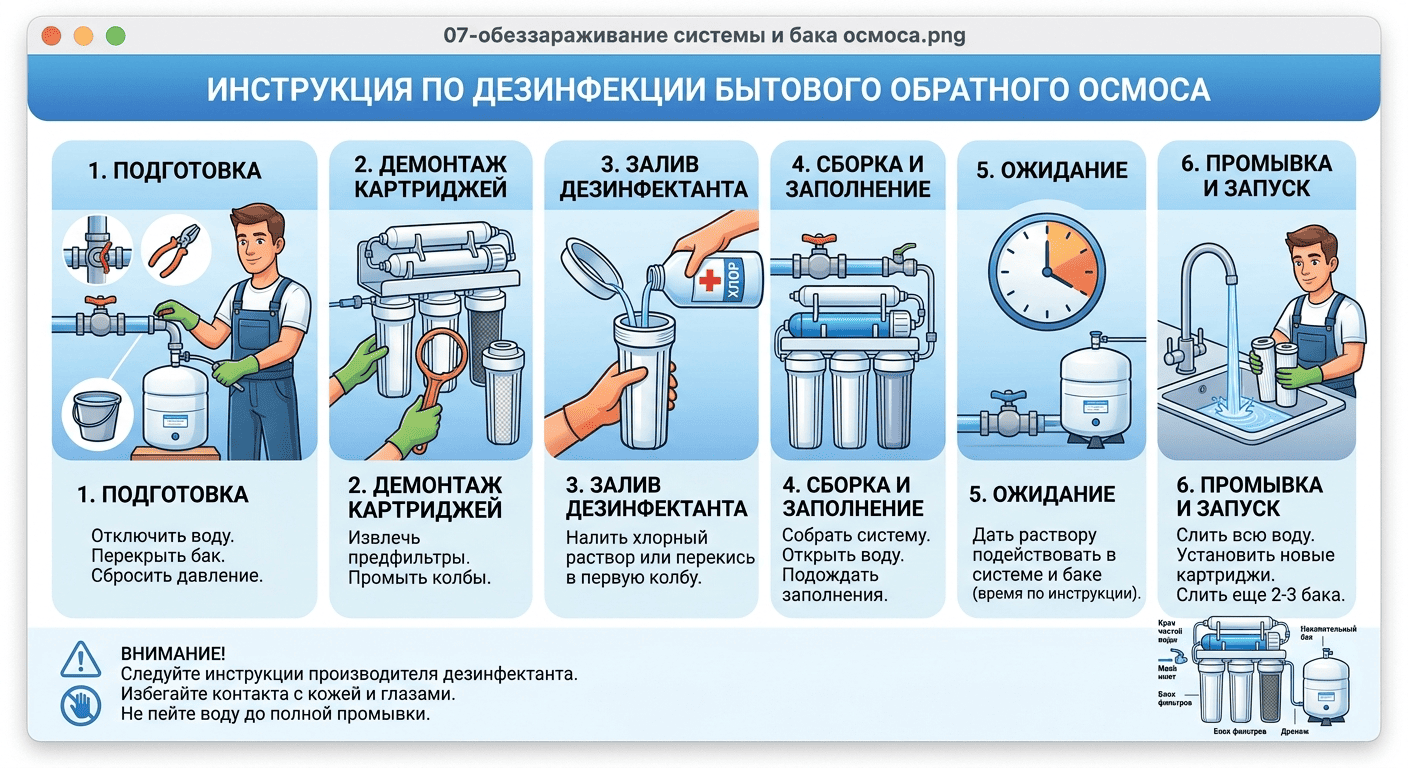 Очистка воды обратным осмосом и получение минералов из продуктов питания