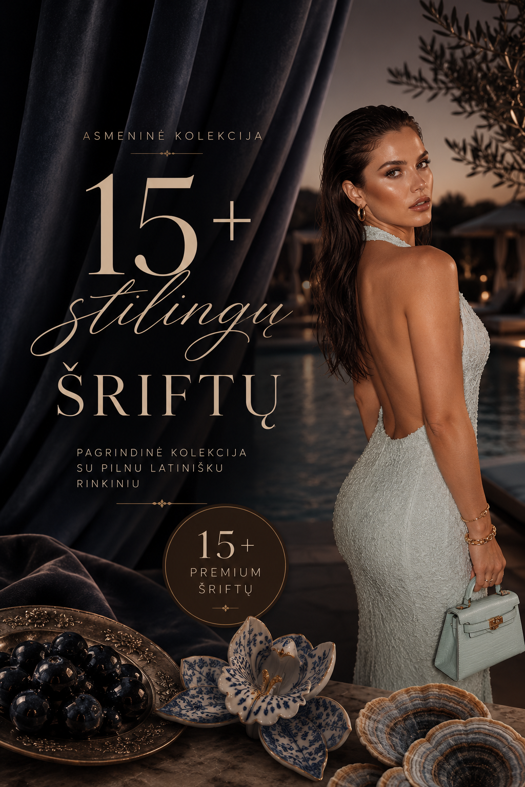 15+ stilingų šriftų su serifais
