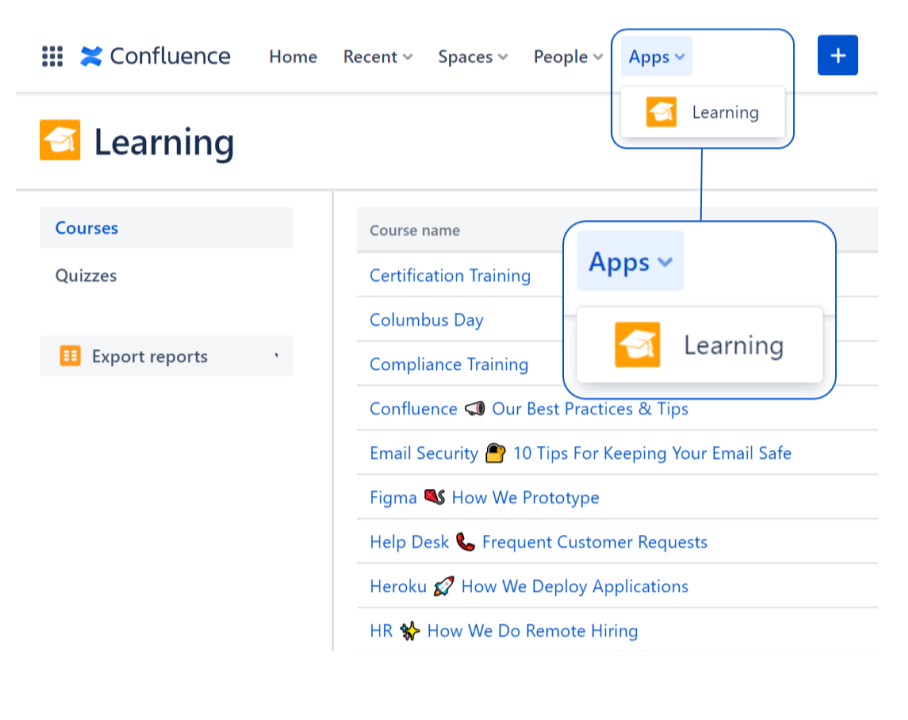 Atlassian LMS, LMS for Confluence