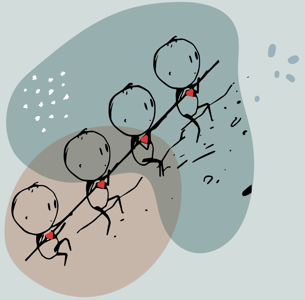 Minimalist Drawing of Help