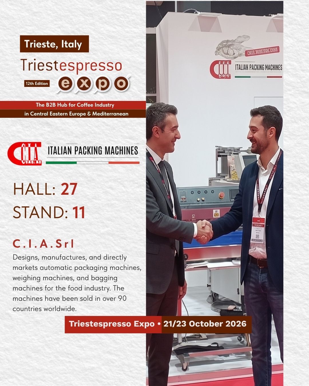 C.I.A. Italian Packing Machines - Stand Triestespresso Expo