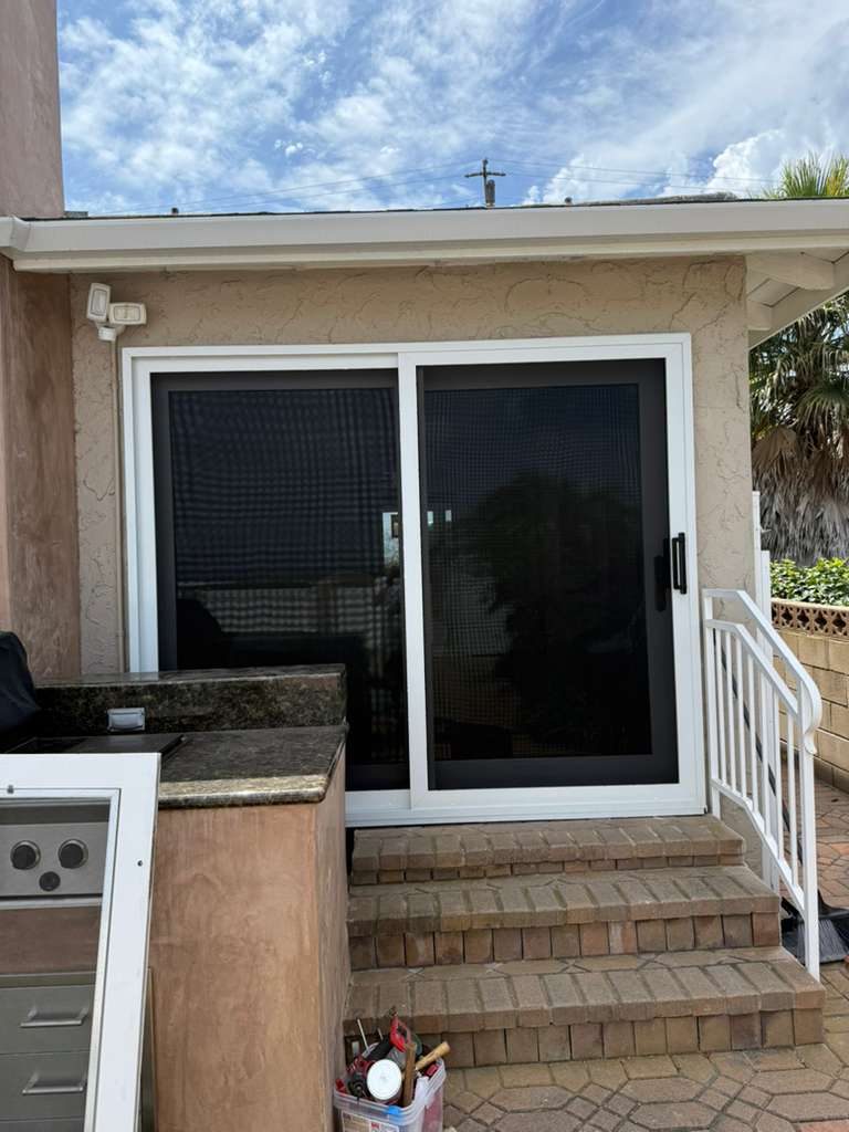 Patio slider security screen installed in Orange County, CA