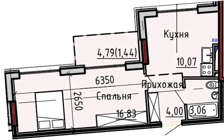 1-комнатные квартиры — фото 4