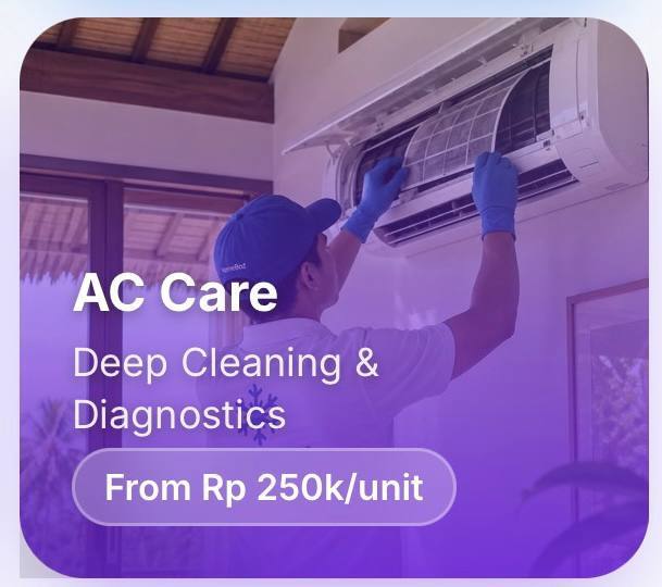 AC Care — Deep Cleaning & Diagnostics, from Rp 250k per unit