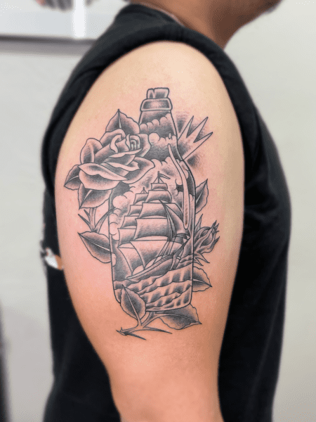 tattoo ship American Traditional style