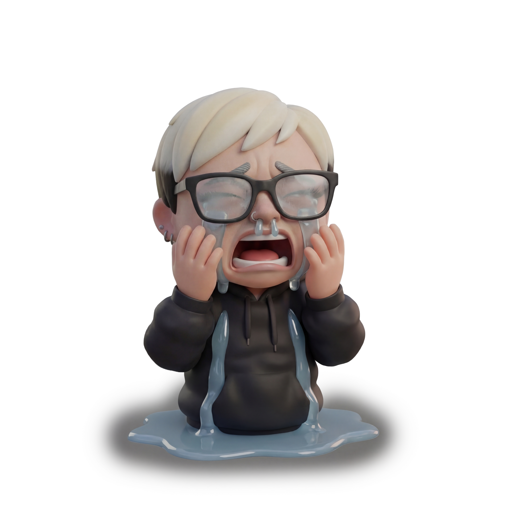 Sticker pack character, emotion 9