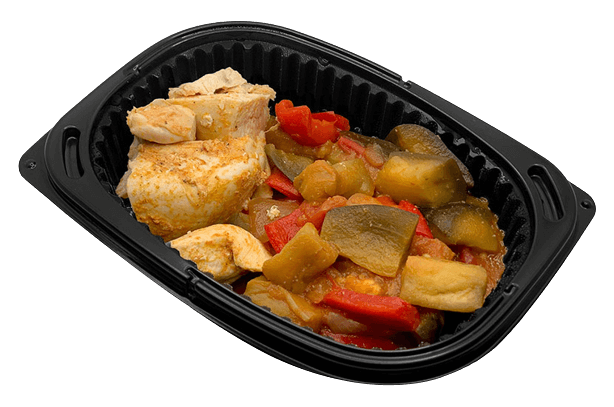 Chicken with vegetable sauce