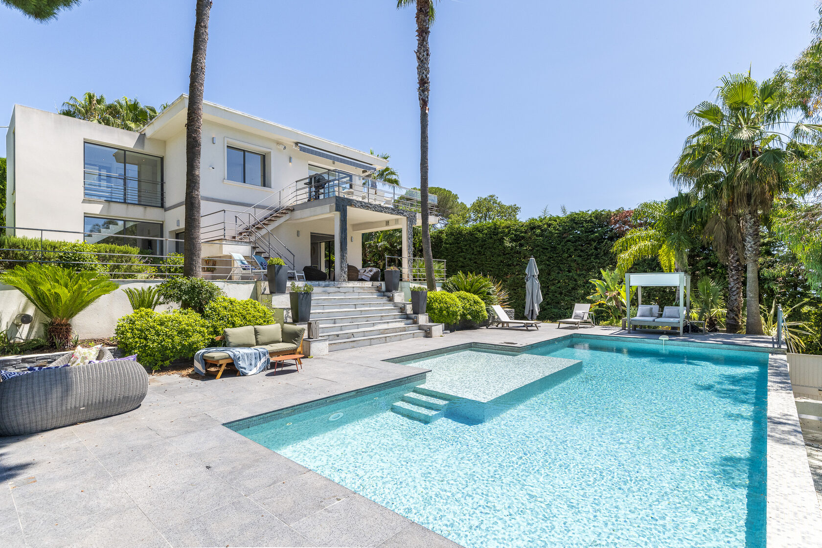 Contemporary property with a pool