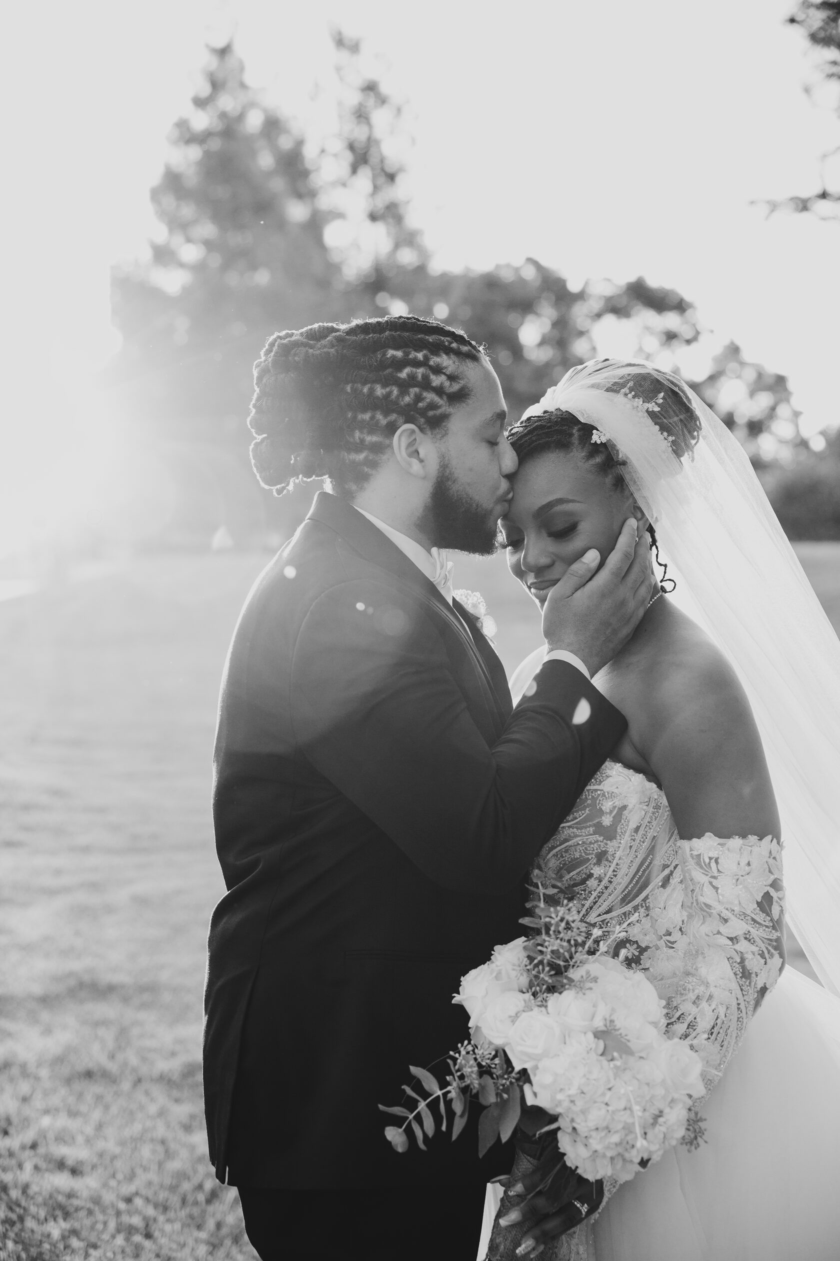 Wedding couple portrait