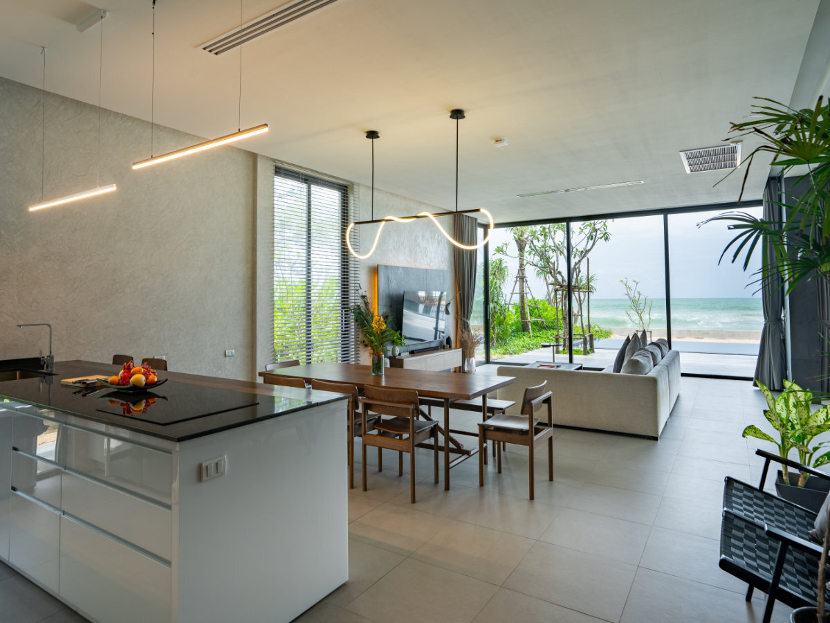 Open-plan living area, Villa 57
