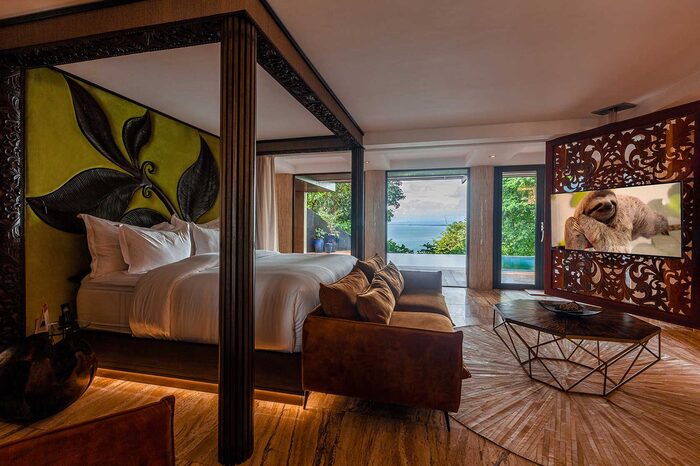 Luxury Villa Private Pool bedroom with ocean view
