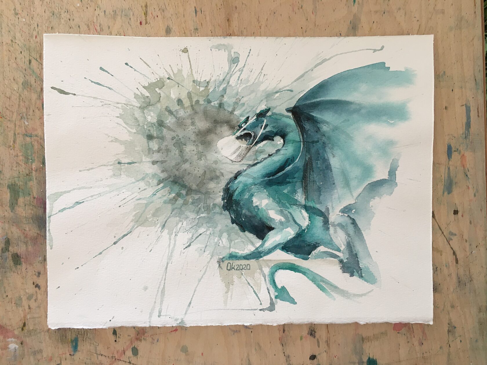 Dragon painting Covid-19
