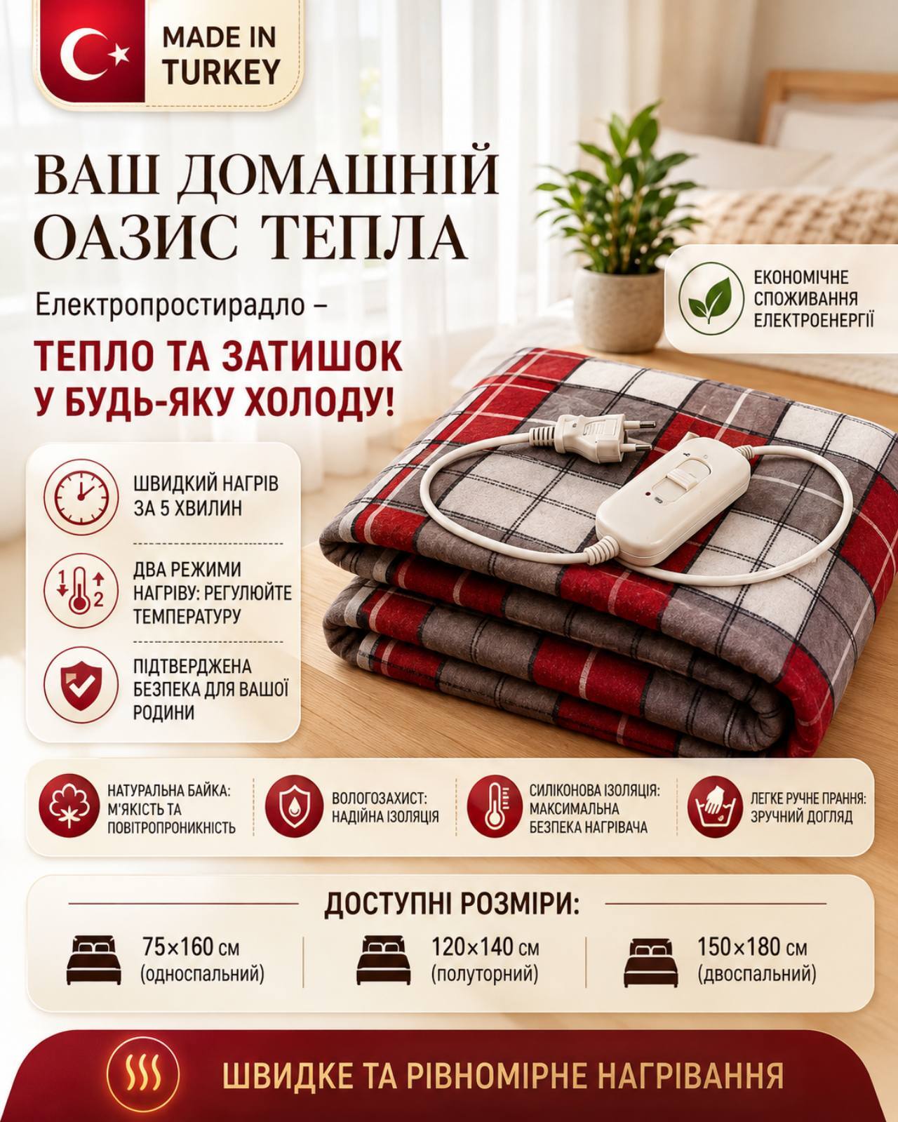 Ваш домашній оазис тепла - Електропростирадло