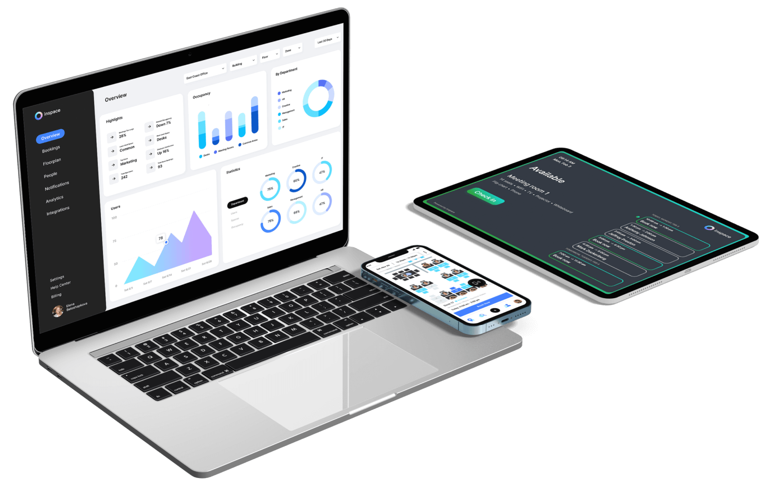 Easily transform your workplace with inspace hybrid workplace management software