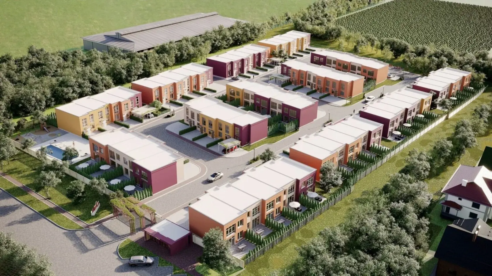 Cuvee Village — генеральный план территории жилого парка