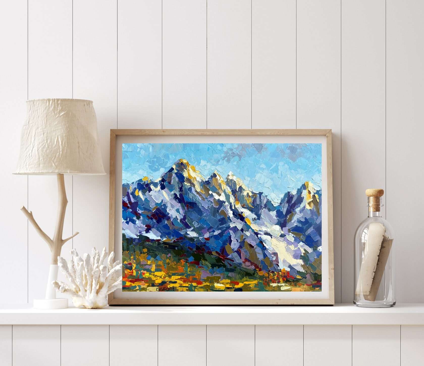 Alpine mountains fine Art print, mountain landscape Print