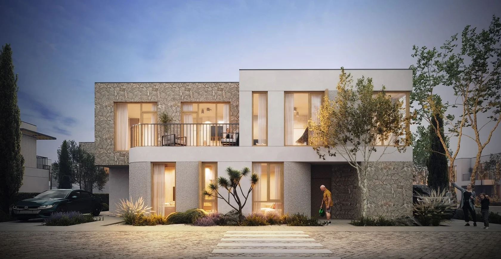 ONE CLUB VILLAGE — дуплекс с каменным фасадом