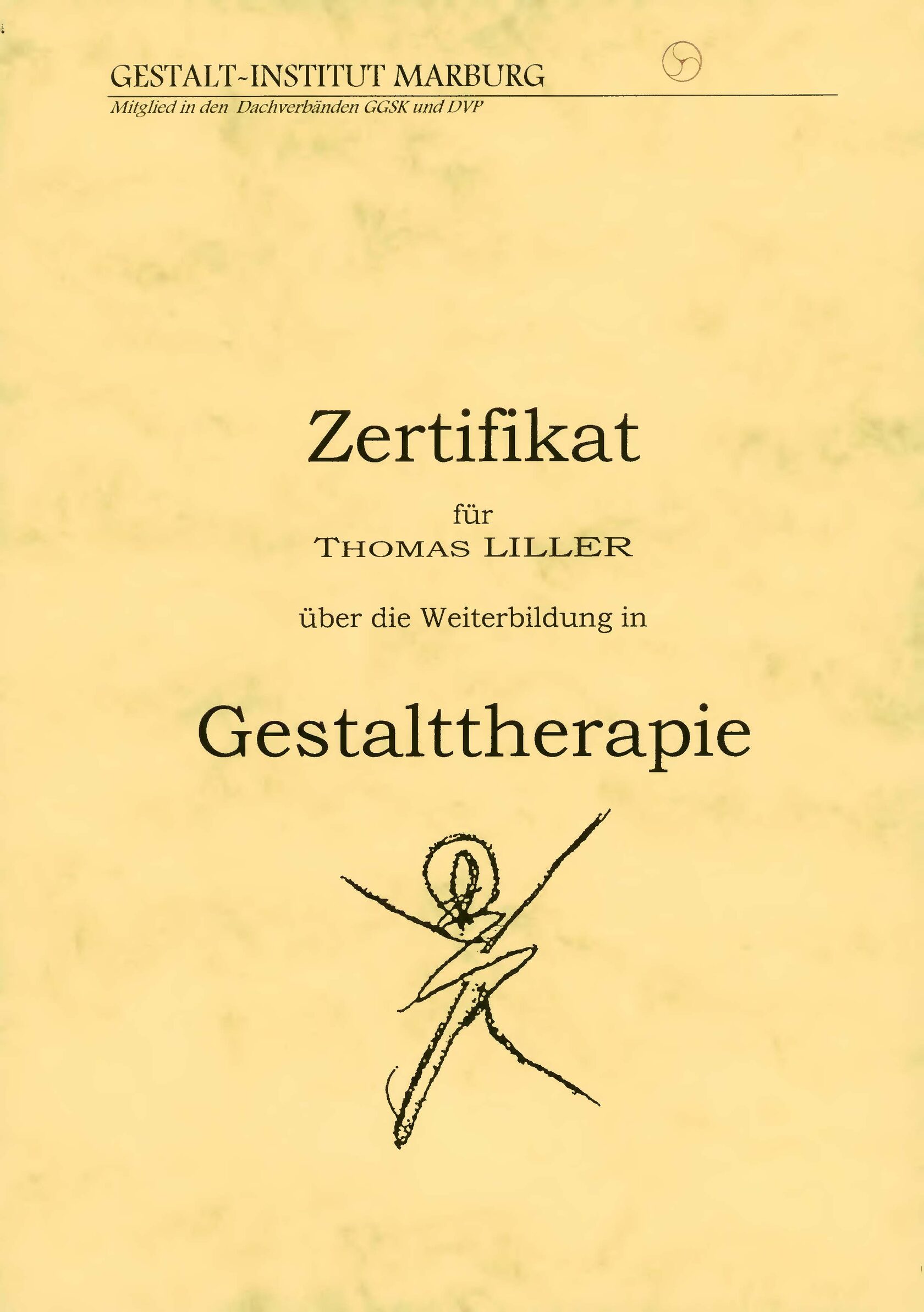  Zertifikat: Gestalttherapie