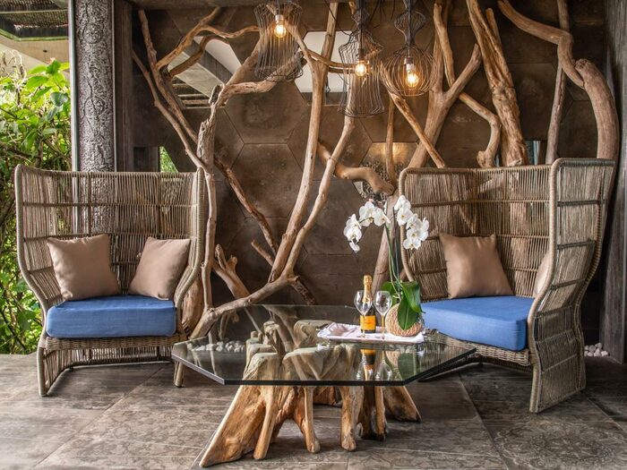 Pacific Jacuzzi Suite terrace lounge with jungle views