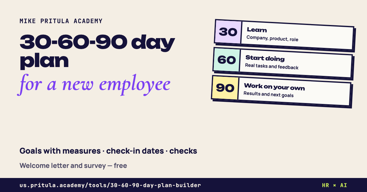 30-60-90 day plan builder