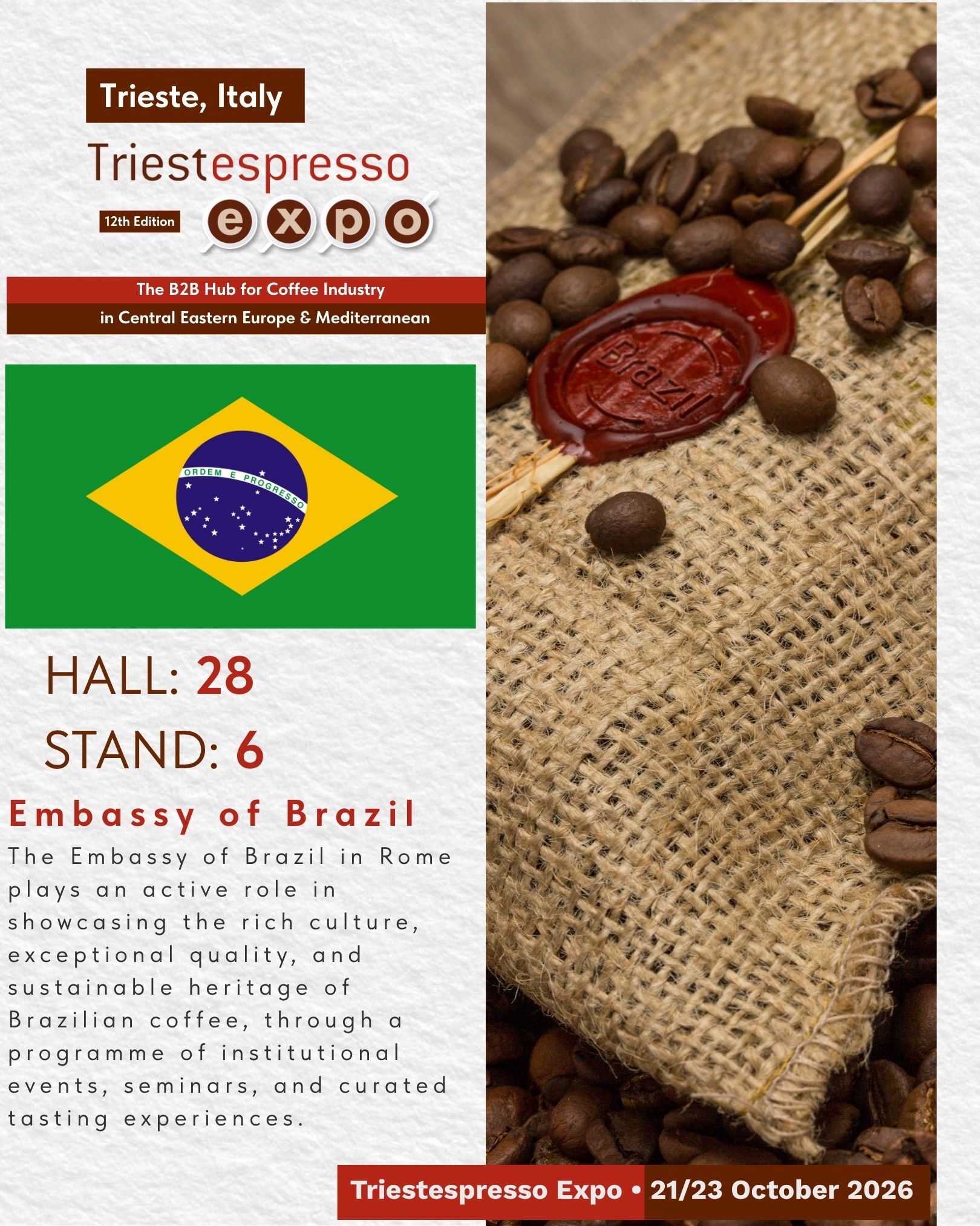 Embassy of Brazil - Stand Triestespresso Expo