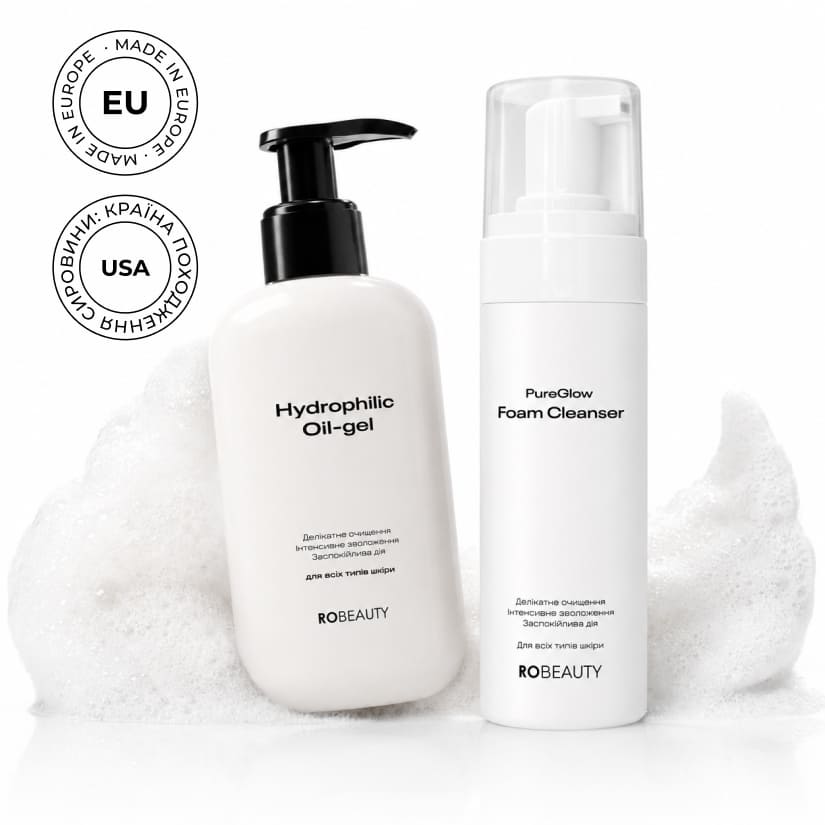 Cleansing Duo — гідрофільна олія-гель і пінка PureGlow