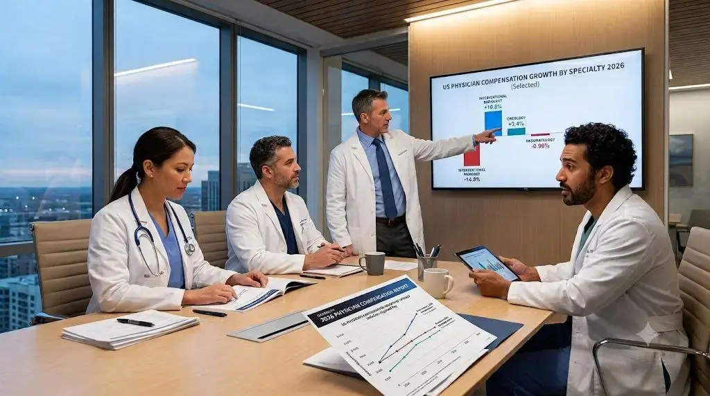 Physician Pay Rises in 2026, but Compensation Growth Varies Widely by Specialty