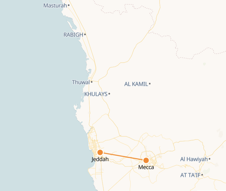 Mecca to Jeddah Train | Schedule, Travel Time & Tickets