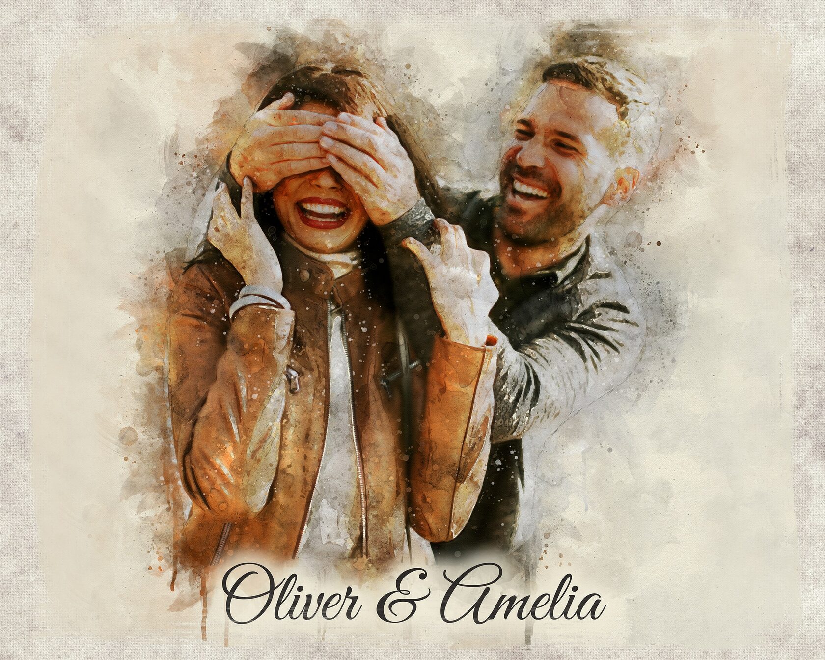 custom family canvas painting, personalized family canvas