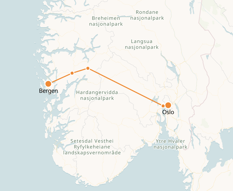 Train From Oslo to Bergen | Timetable & Tickets - NORWAY TRAINS