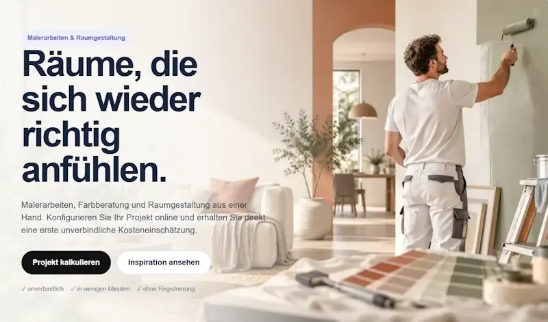 Website-Beispiel: Maler & Raumgestalter