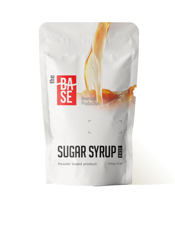 The Base Beverage Sugar Syrup powder mix doypack, 500 g retail and HoReCa pack