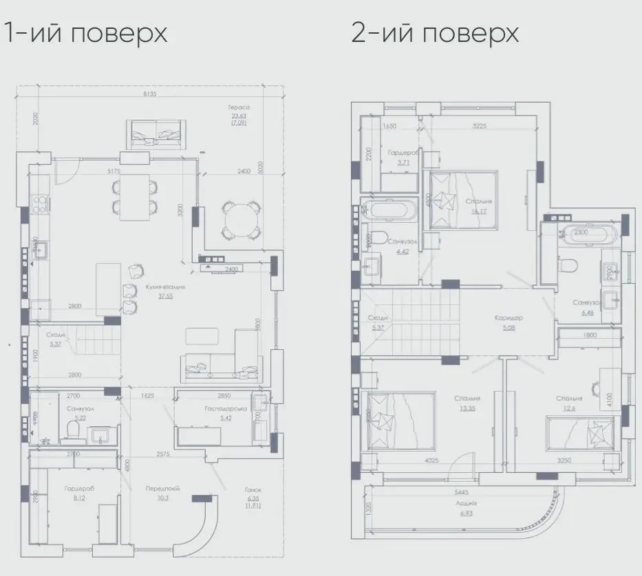 ONE CLUB VILLAGE — планировка дуплекса 3