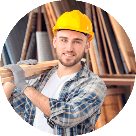 Europos darbuotojas su kieta kepure