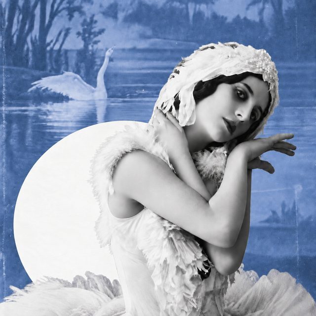 Anna Pavlova, prima ballerina, in the costume of The Dying Swan