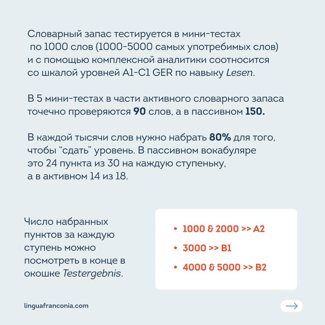 Как и где бесплатно проверить свой словарный запас в немецком языке? |  Онлайн-школа немецкого языка lingua franconia