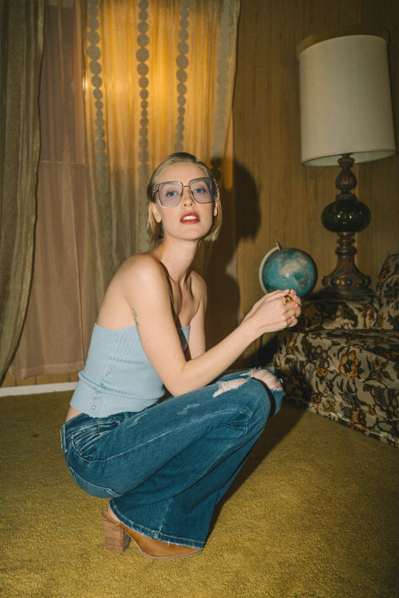 Artemis Vintage Denim campaign, globe