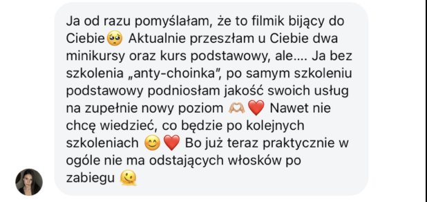 Opinia kursantki 1