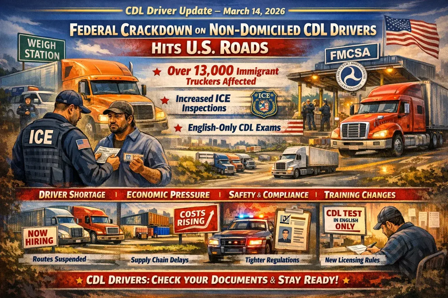 Heavy trucks and federal enforcement theme