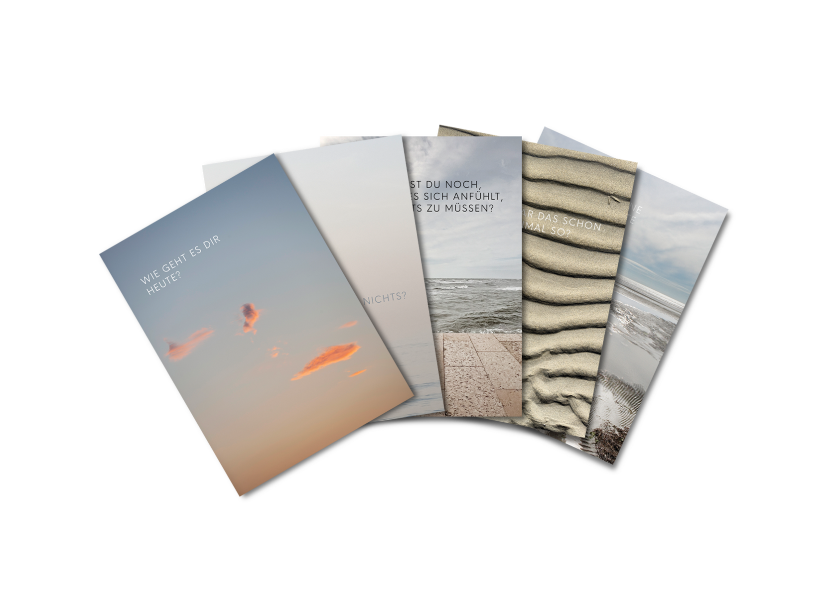Q no A Postkarten-Set Weite – fünf Fotokunst-Karten mit Reflexionsfragen
