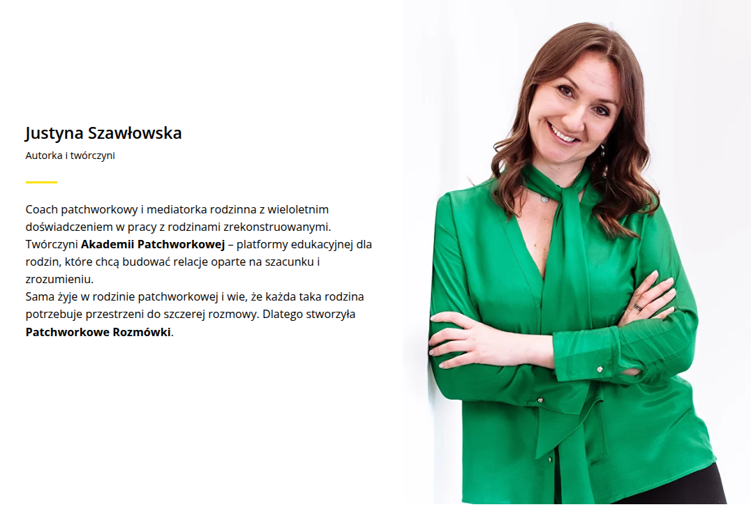 Justyna Szawłowska - autorka Patchworkowych Rozmówek