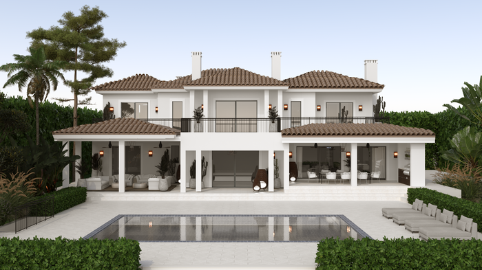 Contemporary villa landscape design in Portugal by InsideOut
