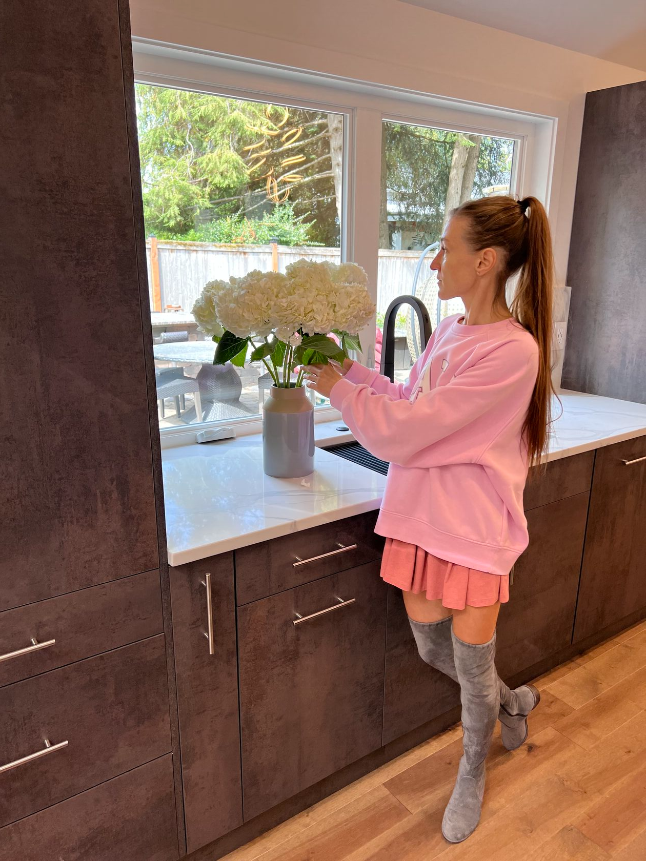 rustic grey cabinets