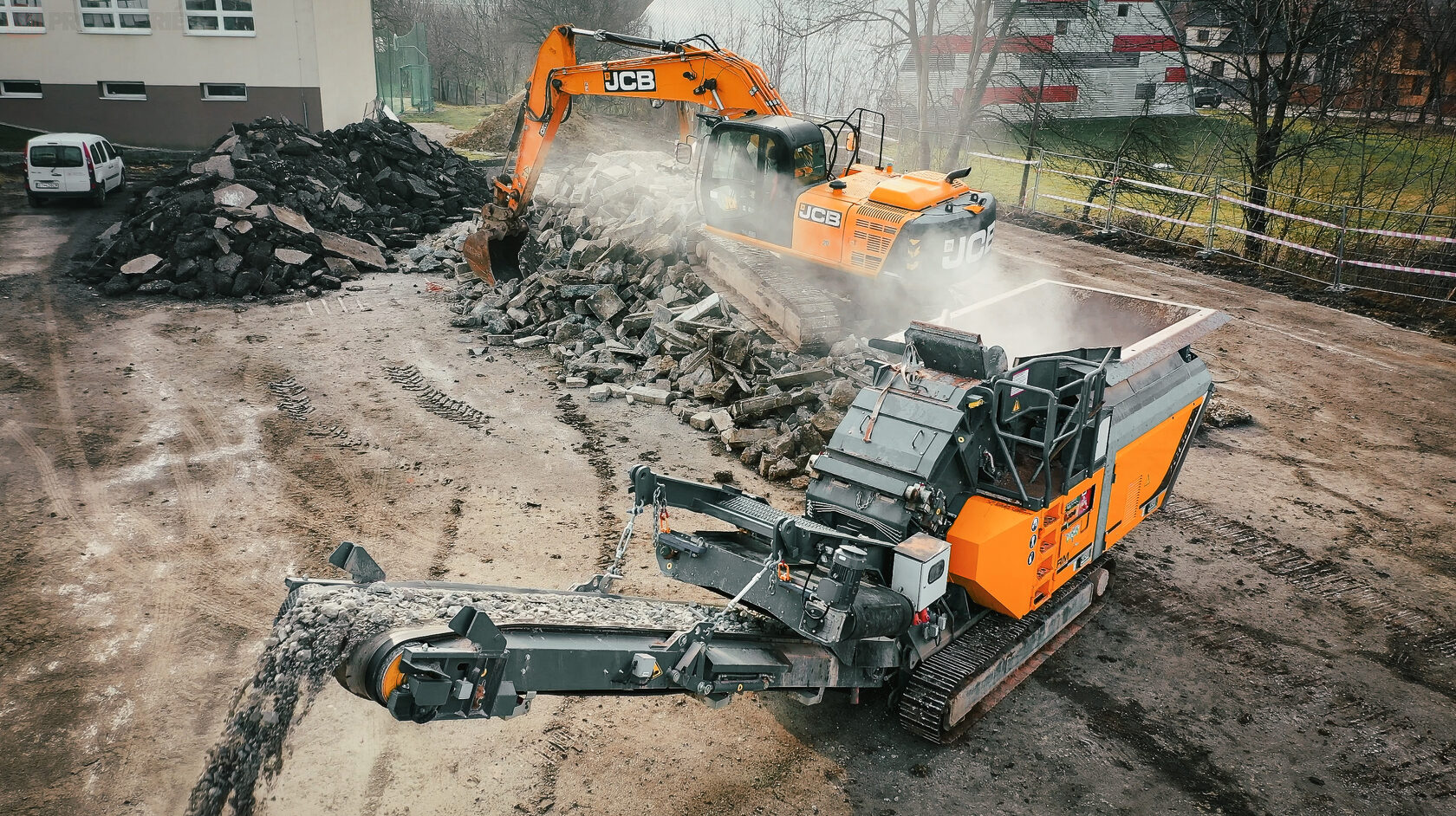 Stavebná technika pri realizácii projektu