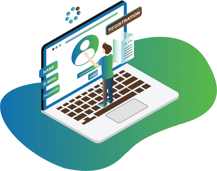 Мальчик на ноутбуке