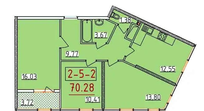2-комнатная квартира в ЖК 34-я Жемчужина — фото 3