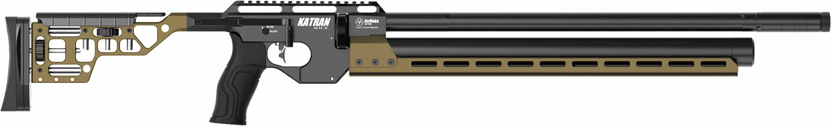 AirMaks Katran NC compact pro version PCP air rifle olive color