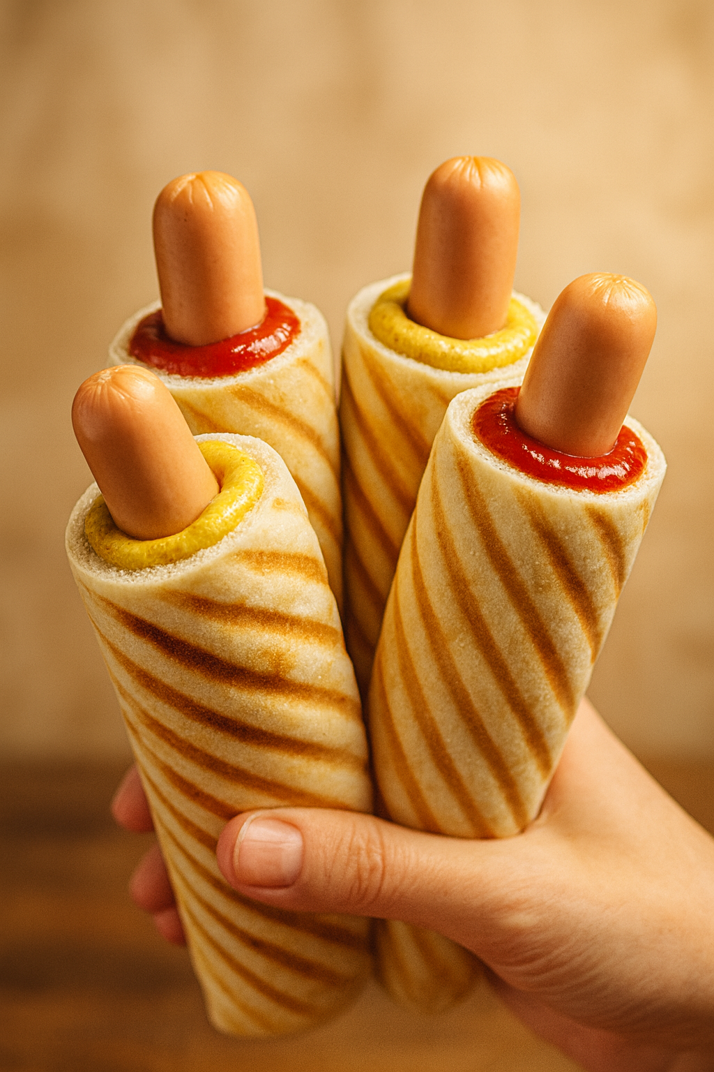 Hot dogs GoGrill de pan trenzado a la plancha