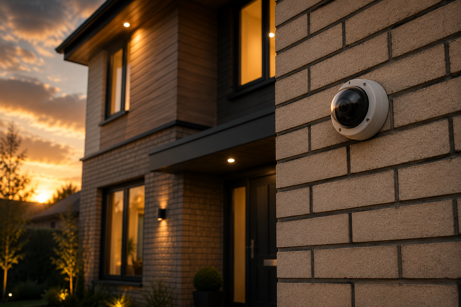 Modern property monitored by a professionally installed CCTV system