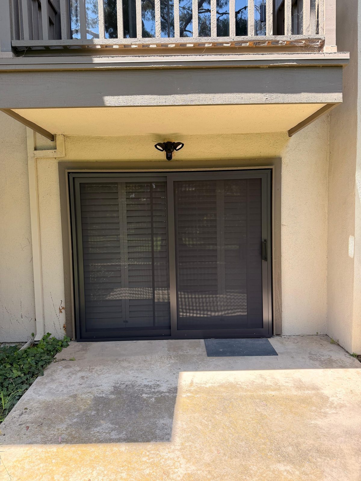 Patio slider security screen installed in Orange County, CA